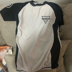 Jiu Jitsu man white belt ranked rashguard